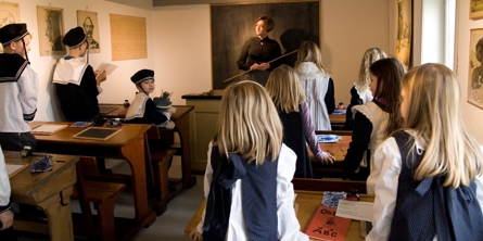 Skoledag i gamle dage på Greve Museum