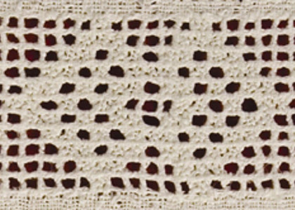 Hedebosyning i hvid der viser to firkanter lagt sammen så de ligner et hjerte